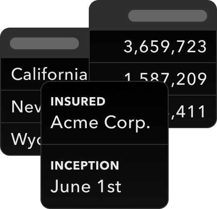 A group of small cards containing snippets of info illustrate Marmalade's data capabilities